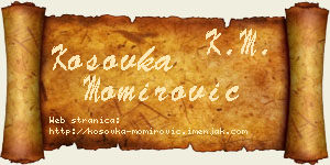 Kosovka Momirović vizit kartica